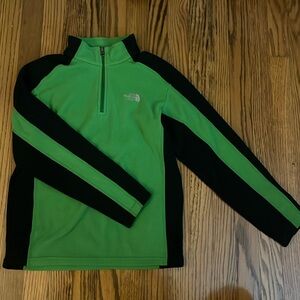 The North Face boys green long sleeve fleece